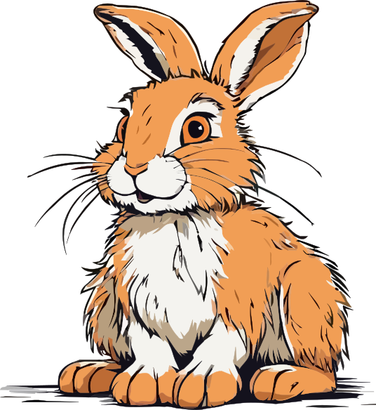 Mascot of the "Bunny" app, depicting a rabbit